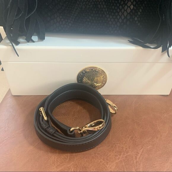 Henri Bendel A-List Satchel Black with Fringe - Picture 9 of 15